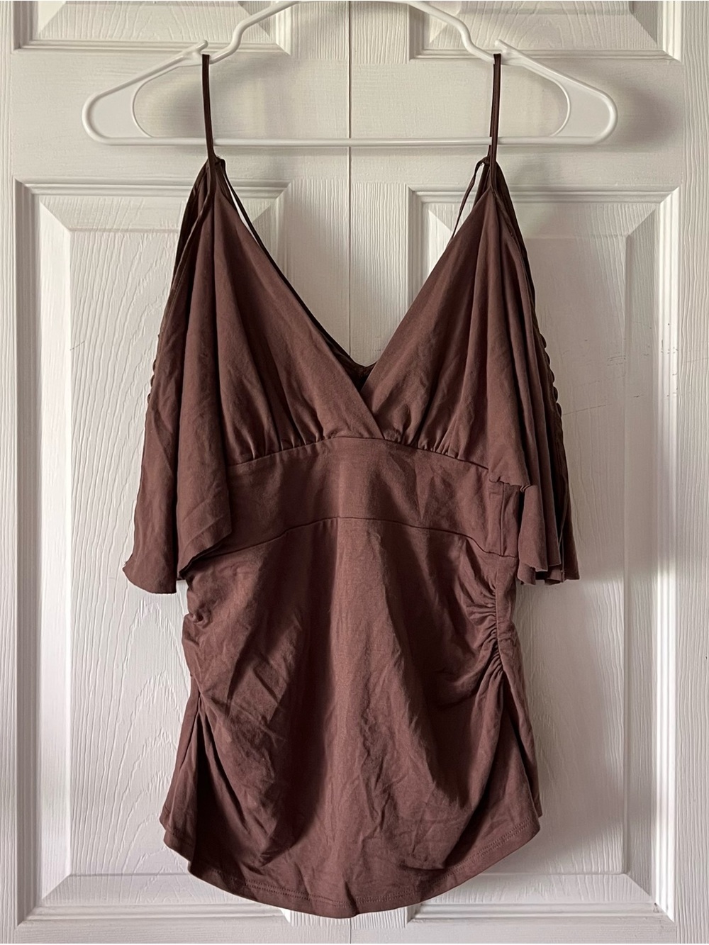 Arden B Flowy Cold Shoulder Blouse